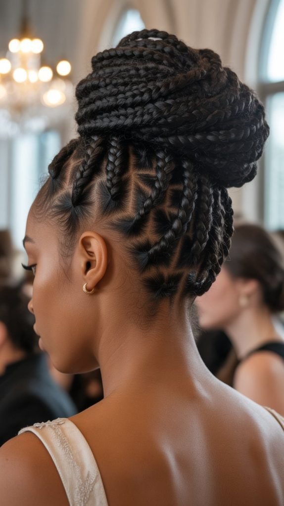 Braided Loc Updo