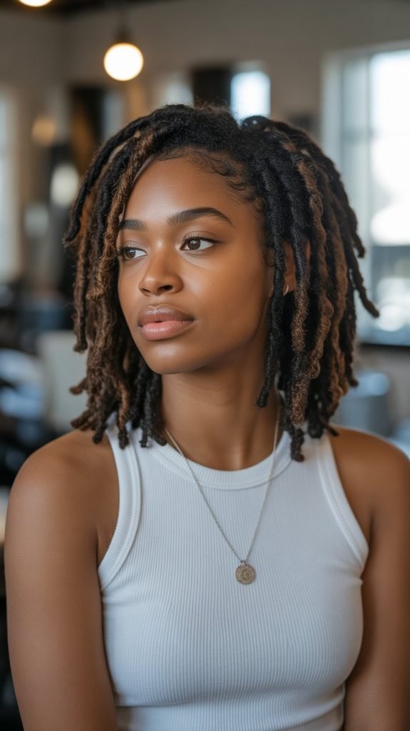 Layered Two-Strand Loc Style