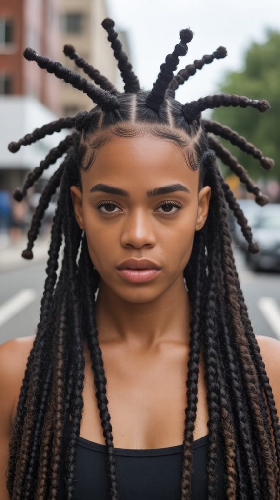 Mohawk-Style Center Part with Double Undercuts