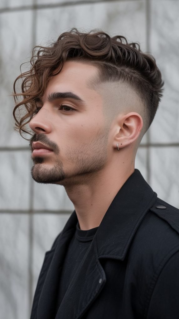 Curly Disconnected Undercut