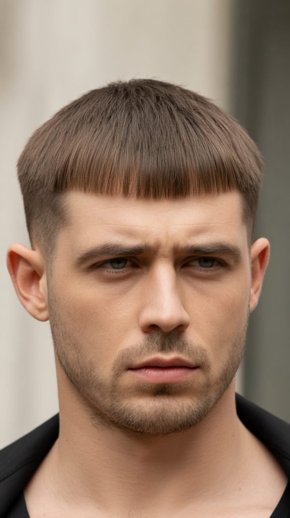  Caesar Cut with Fringe