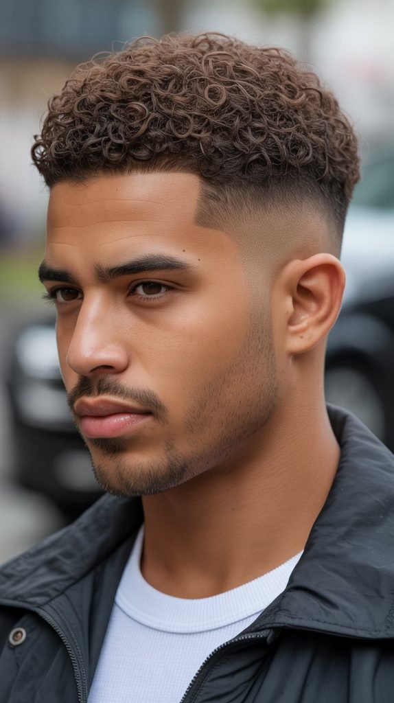 Textured Curly Crew Cut