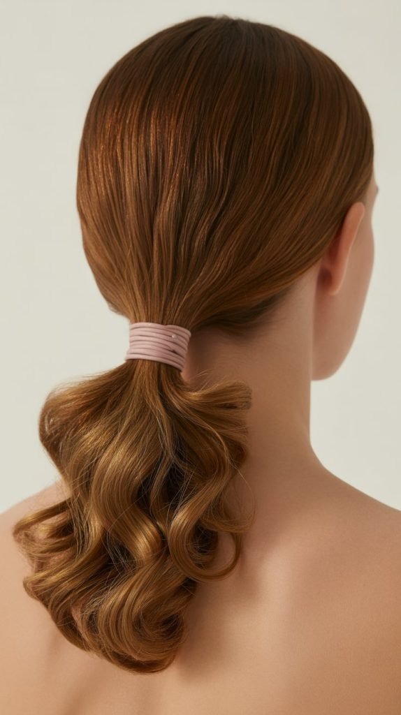 Curly Wrapped Ponytail