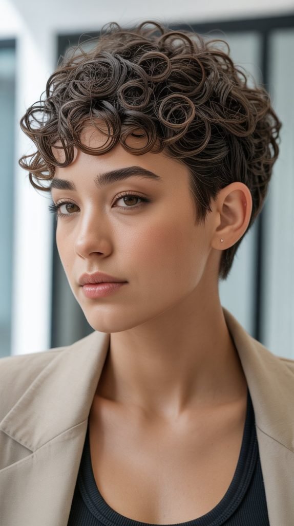 Textured Curly Pixie
