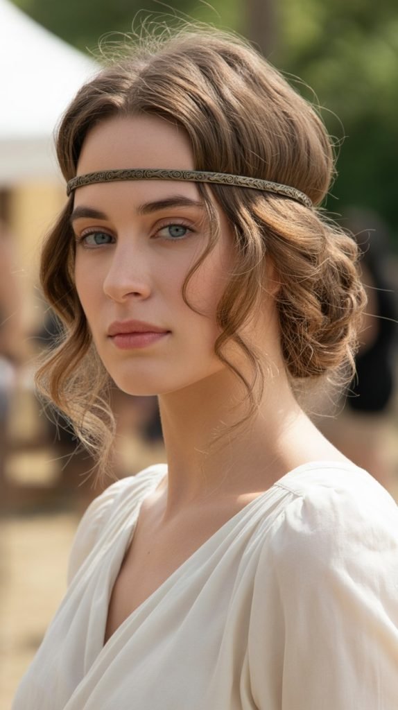 Natural Renaissance Waves with Headband