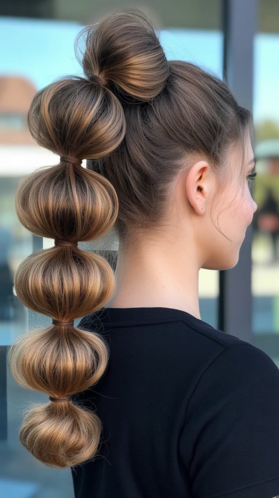 Bubble Ponytail Updo