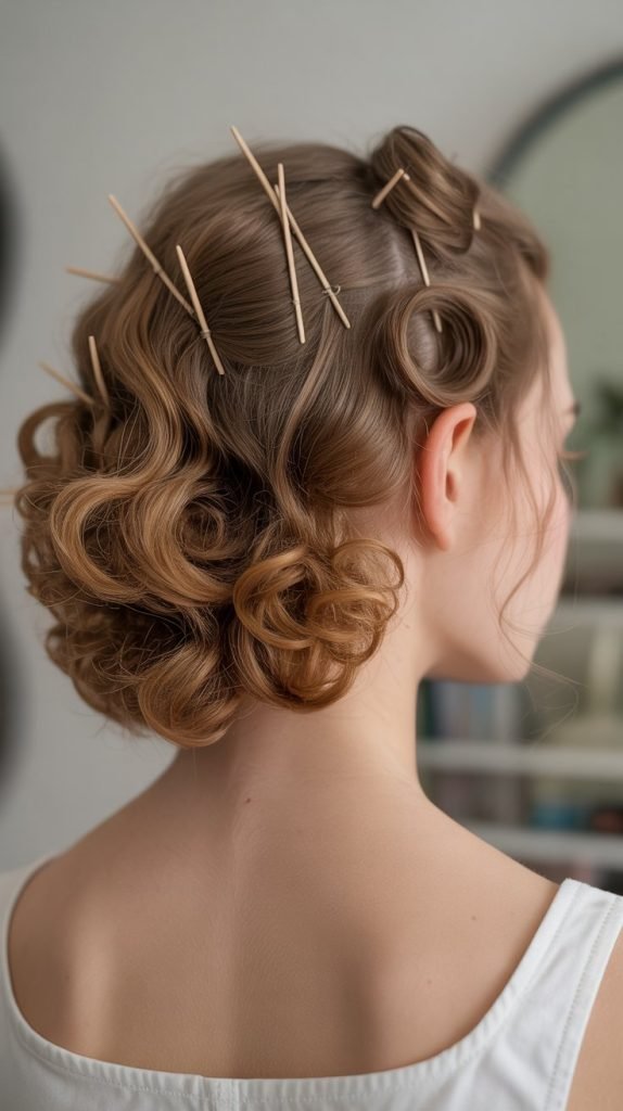 Pinned Curls Updo