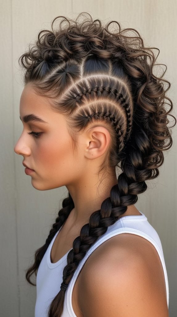 Curly Mohawk Braid