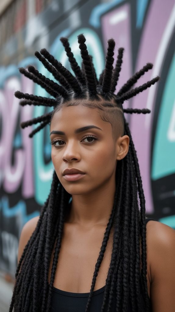  Faux Hawk with Triple Undercut Sections