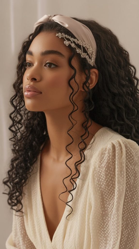 Curly Headband Style