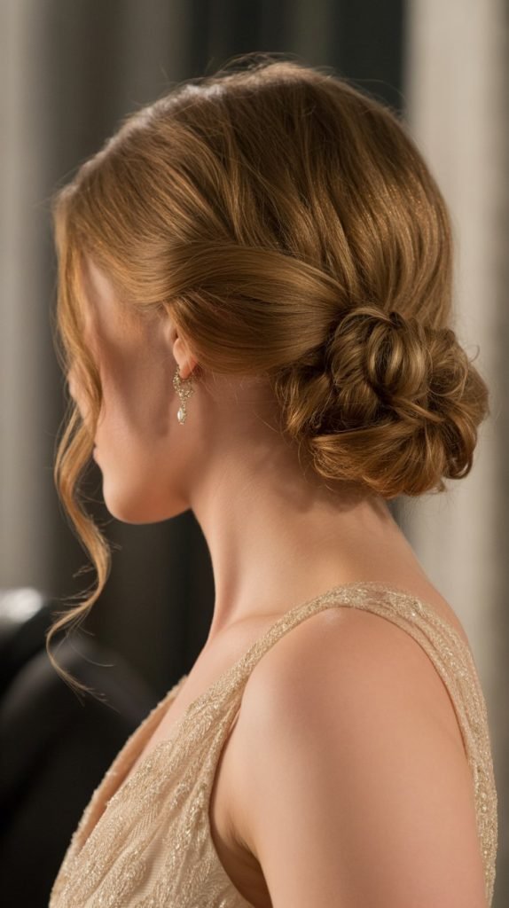  Side Curly Bun