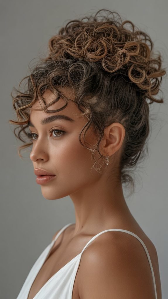 Classic Curly High Bun
