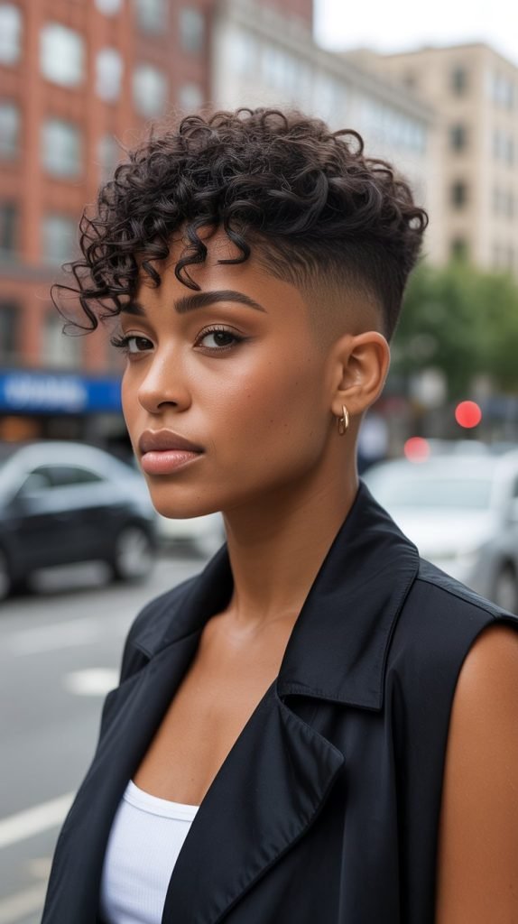 Curly Tapered Cut