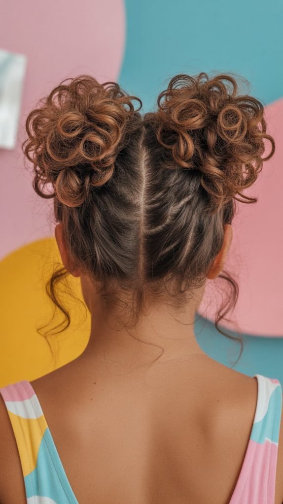 Curly Space Buns