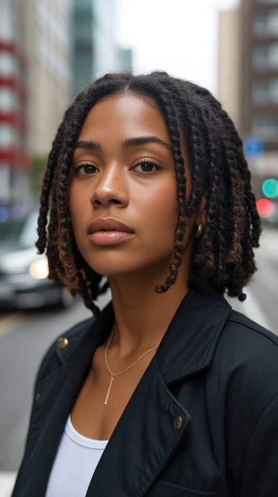 Short and Sassy Two-Strand Locs