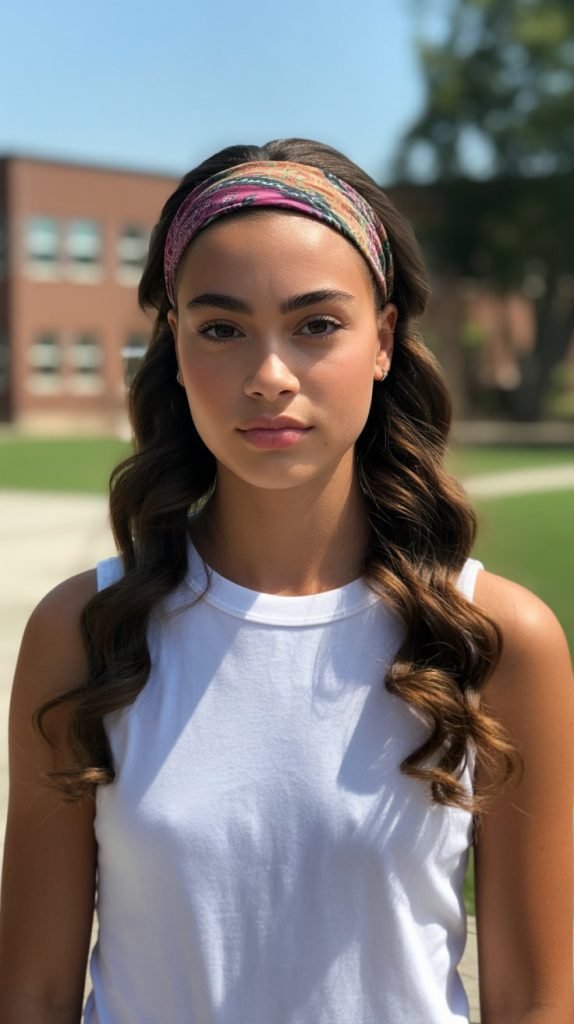 Slickback with Bandana or Headband Accent