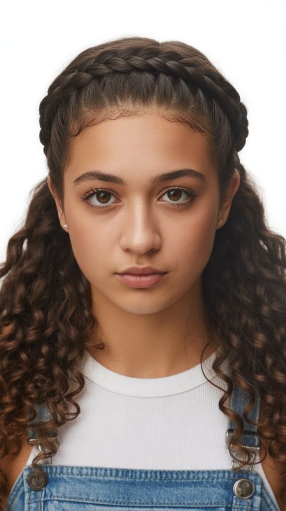 Halo Braid with Center Part