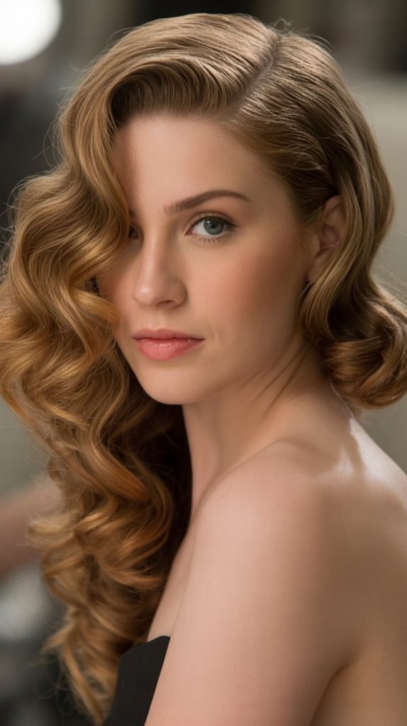 Spiral Curls with Side Part