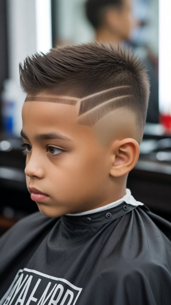 19. Mohawk with Temple Fade