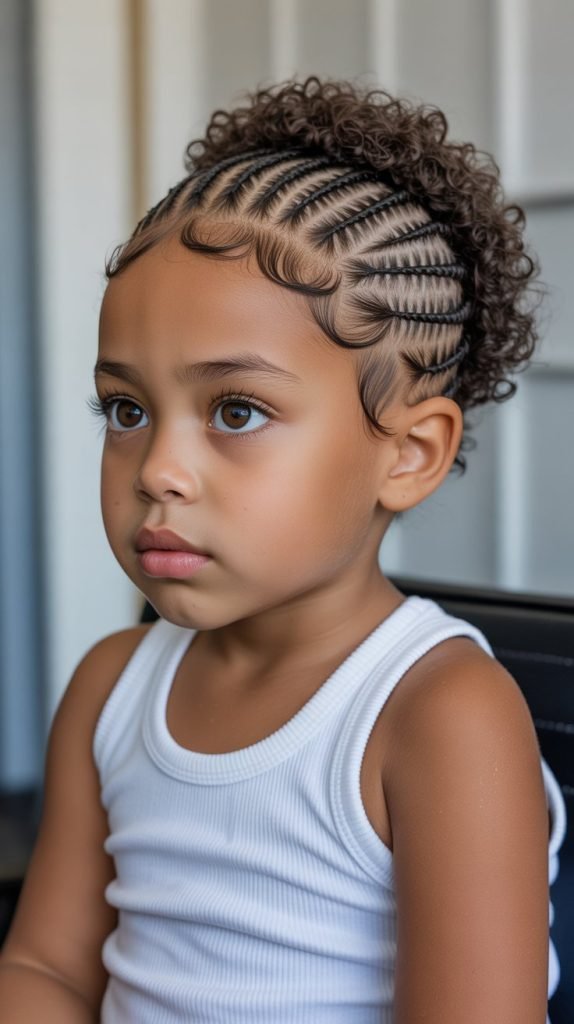 23. Cornrow Crown with Center Puff