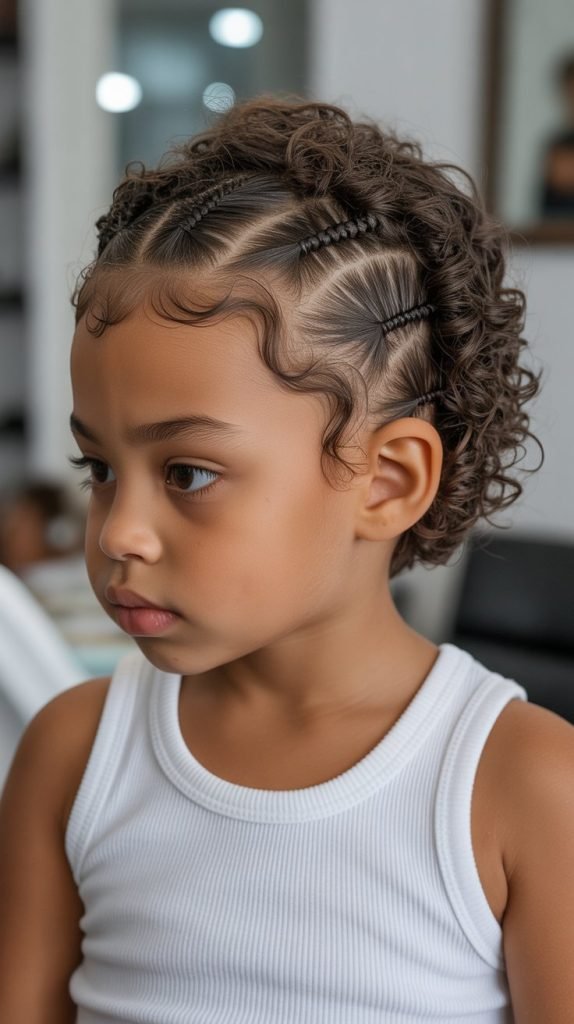 11. Cornrows with Natural Hair Out