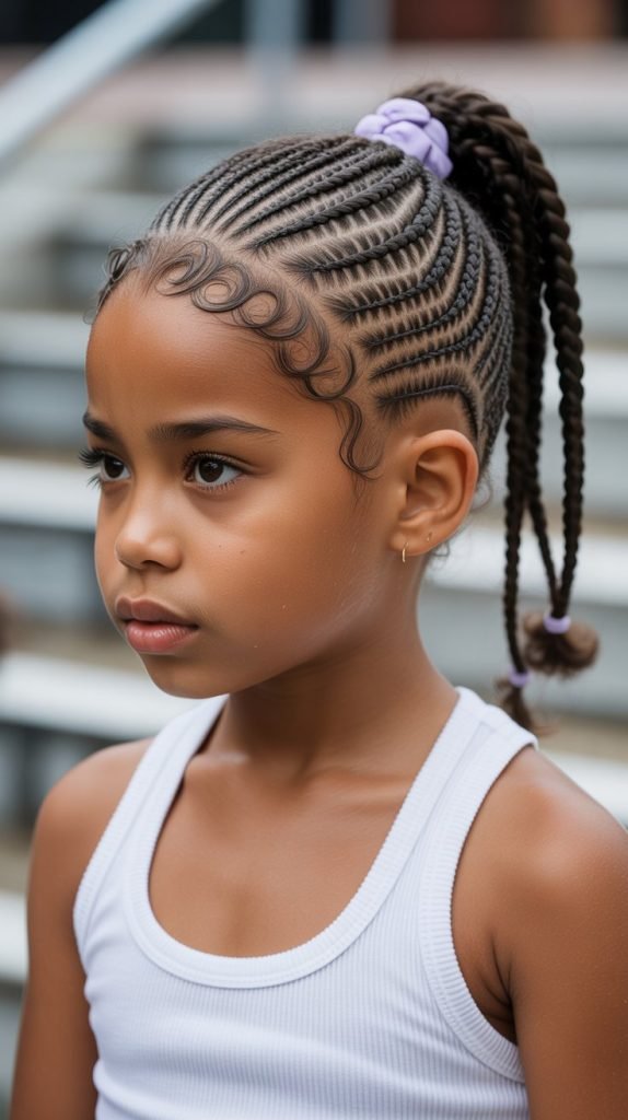 14. Cornrow Ponytail