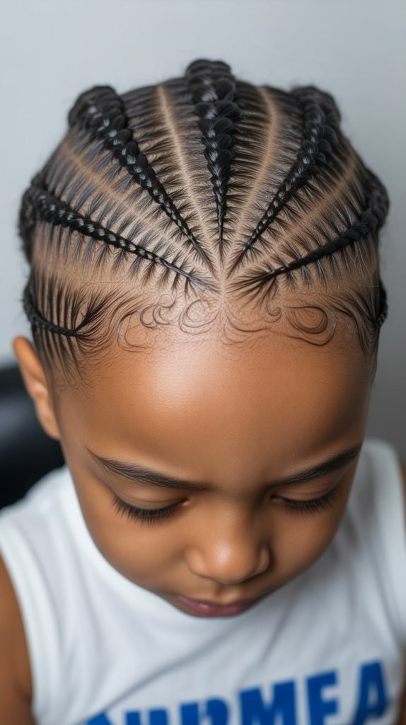 29. Criss-Cross Cornrow Pattern