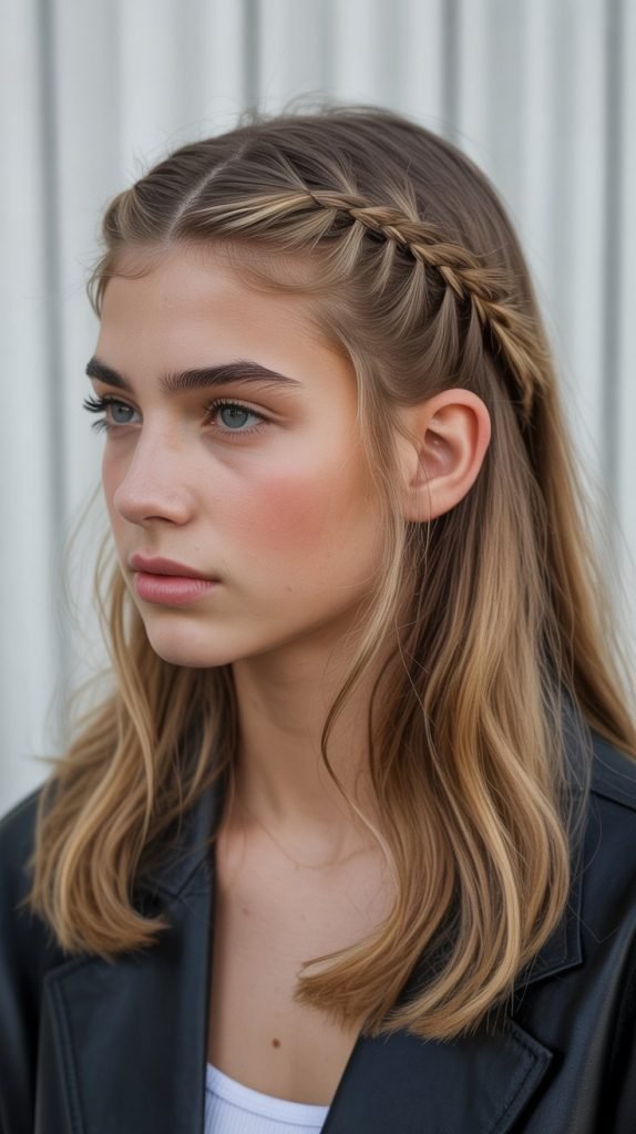 25. Asymmetrical Braided Half-Up