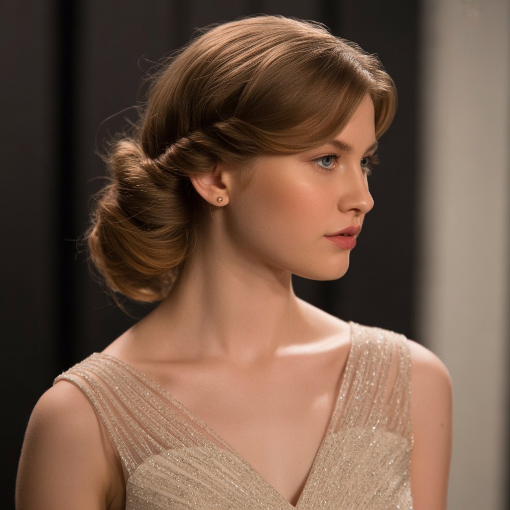 1. Classic Twisted Half-Up Style