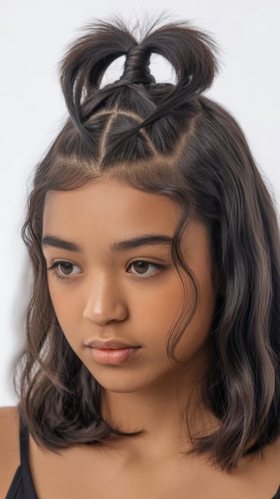 17. Crisscross Half-Up Design