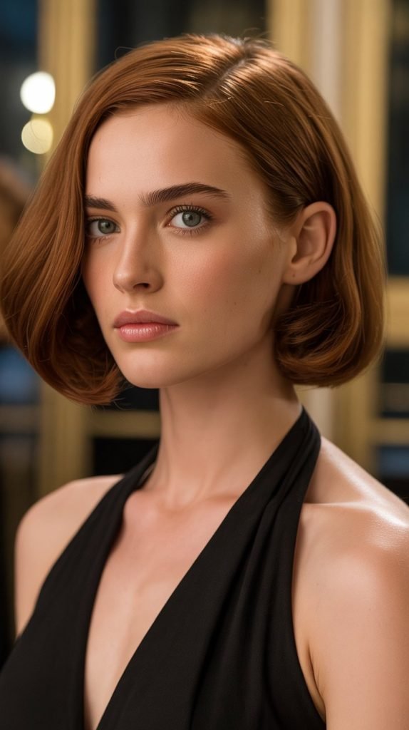 24. The Chin-Length Bob with Side Part