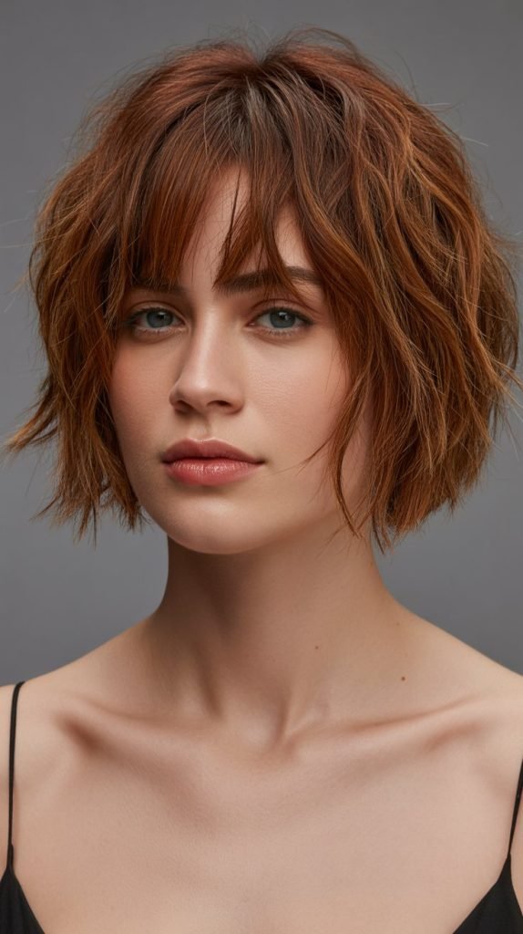 6. Shaggy Choppy Bob