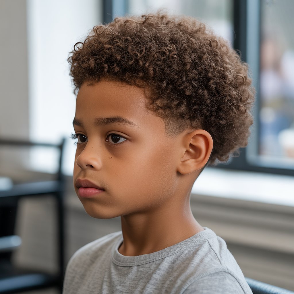2. Tapered Curly Afro