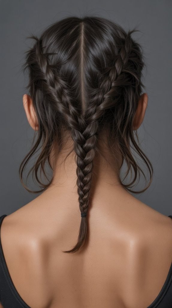 18. Braided Mohawk Updo