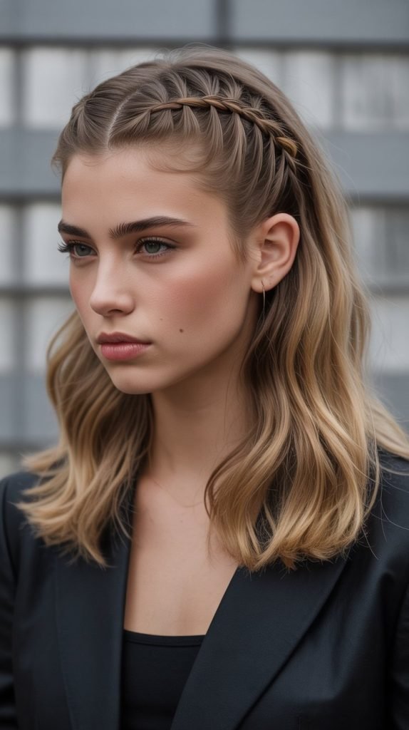 20. Mohawk-Inspired Braided Half-Up