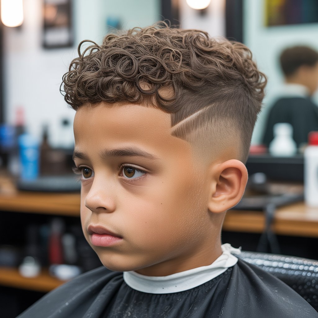 1. The Classic Curly Top Fade