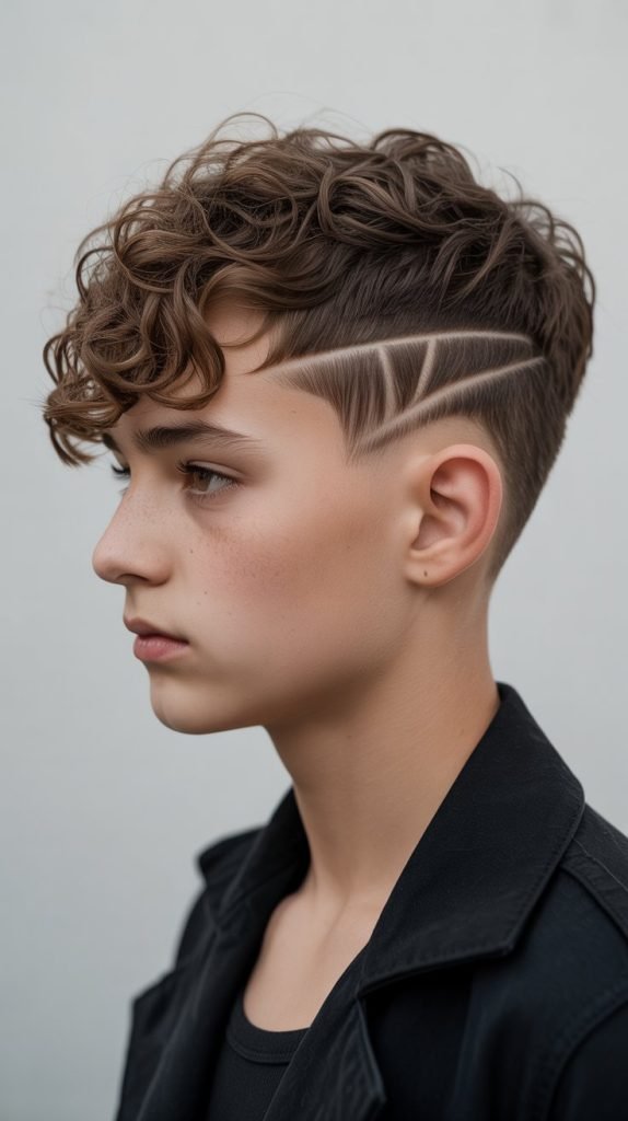 26. Curly Angular Fringe