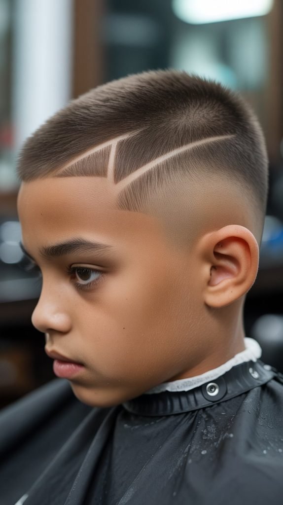 4. Skin Fade with Hard Part
