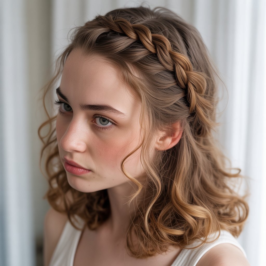 12. Twisted Rope Braid Half-Crown