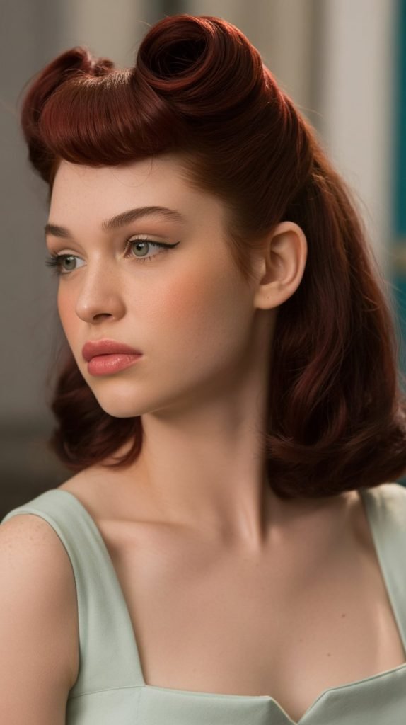 24. Retro Pin-Up Ponytail