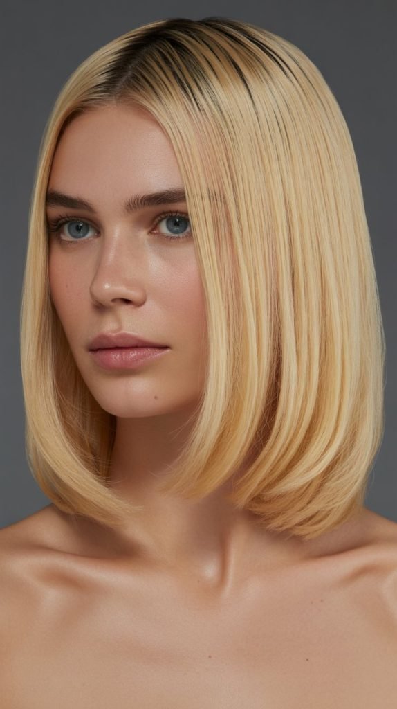 14. Sleek Straight Butterfly Cut