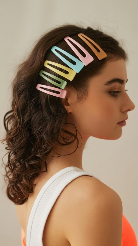 Curly Side Sweep with Clips