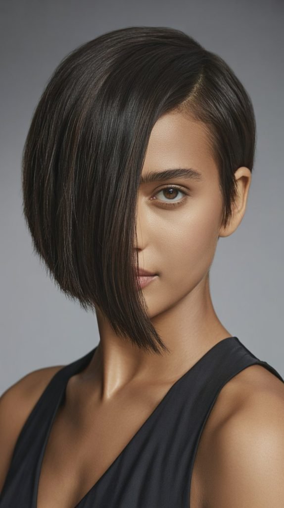 Sharp Asymmetrical Angled Bob