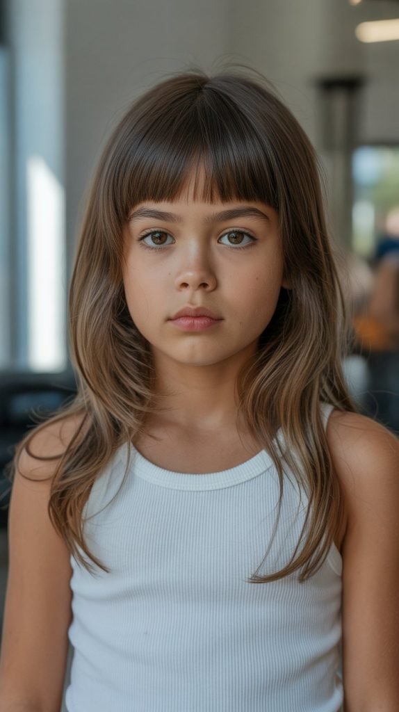 Long Layers with Micro Bangs