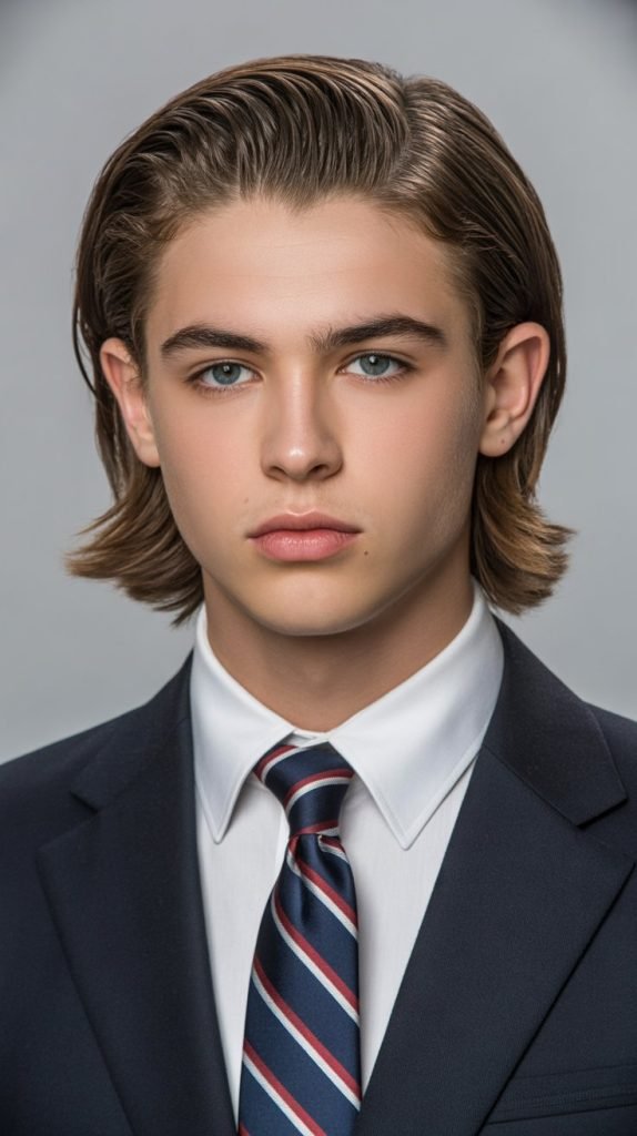 Long Layers with Slicked-Back Styling