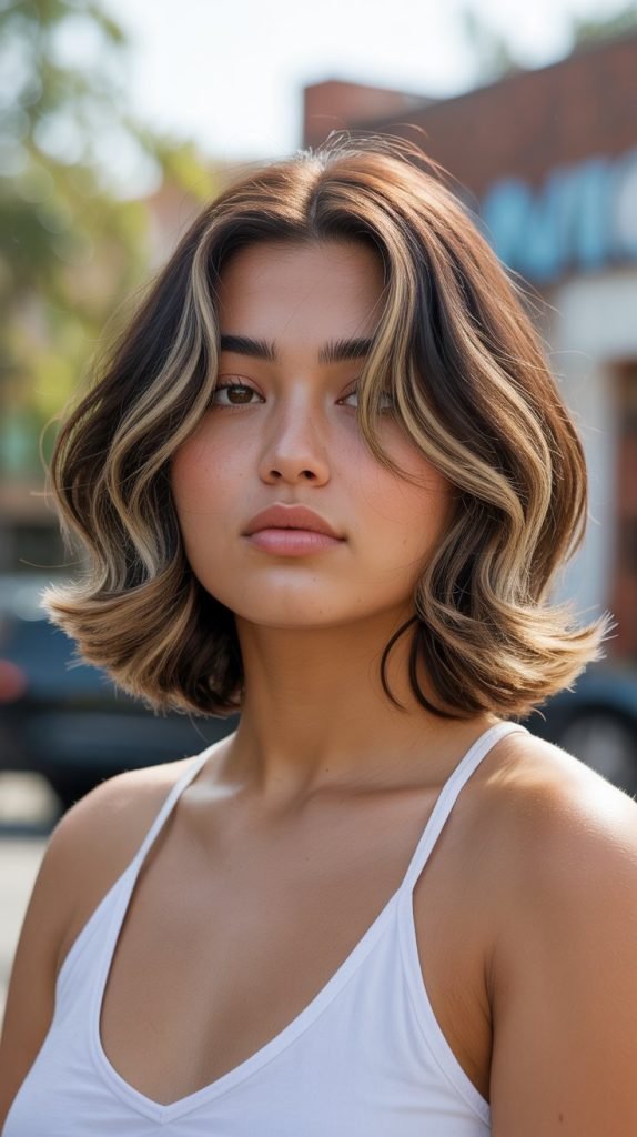 Face-Framing Layers for Round Faces