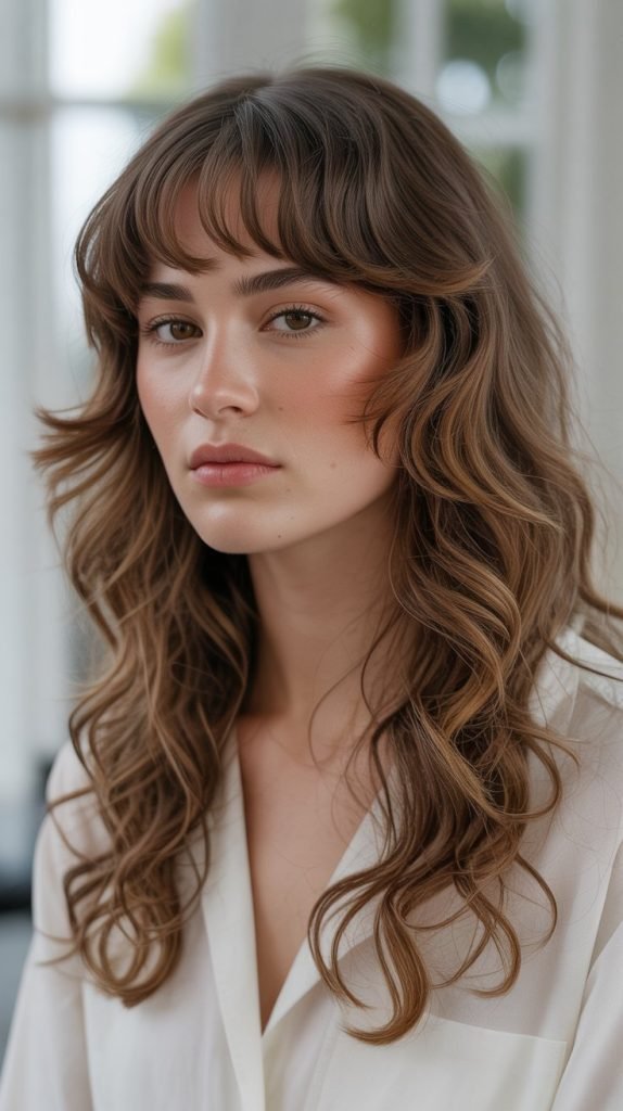  Butterfly Haircut with Curved Bangs