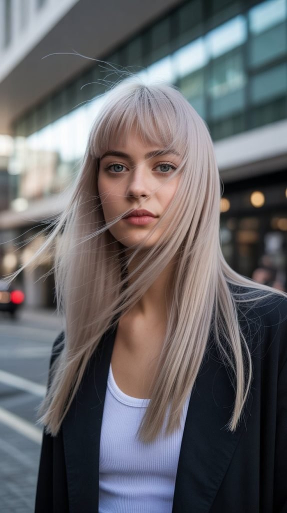  Butterfly Layers with Angled Bangs