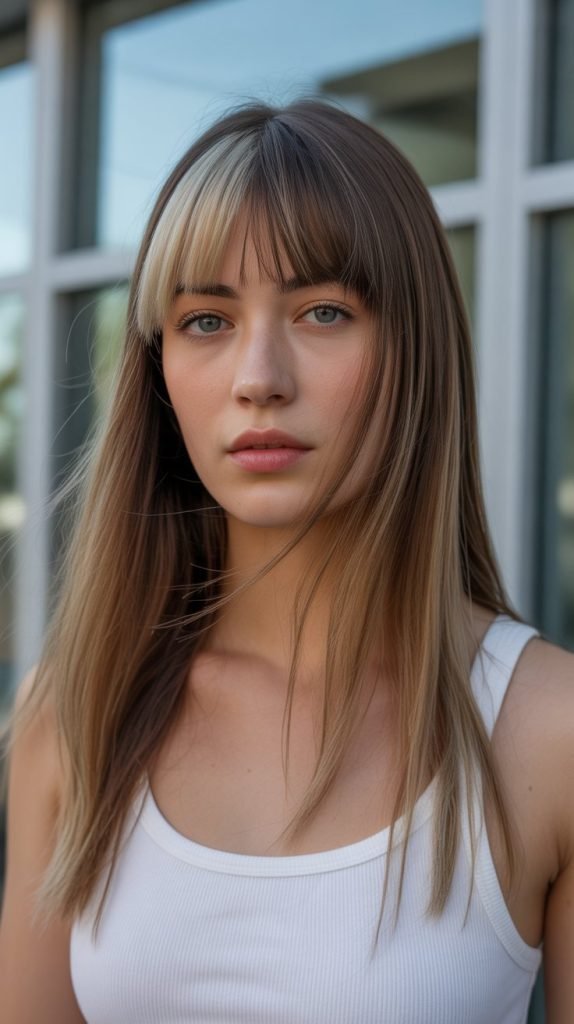 Butterfly Layers with Split Bangs