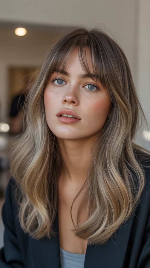 Curtain Bangs with Butterfly Layers